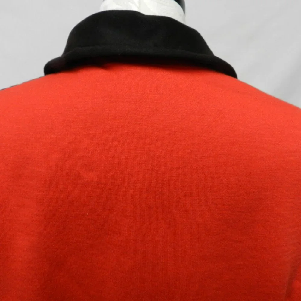 North Face Vintage sweatshirt red 1/4 Zip Fleece Lined Size Sz Medium Md M